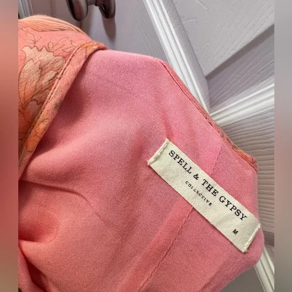 Spell Seashell Strappy Midi Dress - Coral - Picture 4 of 4